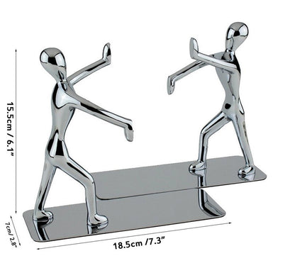 ELECTROPRIME 1 Pair Book Holder Humanoid Figure Non-Skid Art Desk Organizer Bookshelf Office Study Decoration