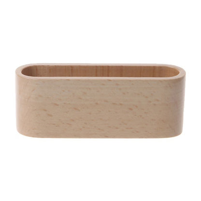 ELECTROPRIME Wooden Table Business Card Display Stand Memo Holder Storage Box Organizer, Type:Elm color