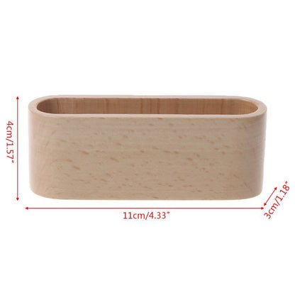 ELECTROPRIME Wooden Table Business Card Display Stand Memo Holder Storage Box Organizer, Type:Elm color