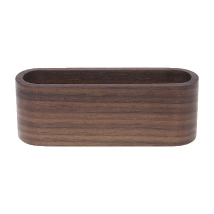 ELECTROPRIME Wooden Table Business Card Display Stand Memo Holder Storage Box Organizer, Type:Black walnut color