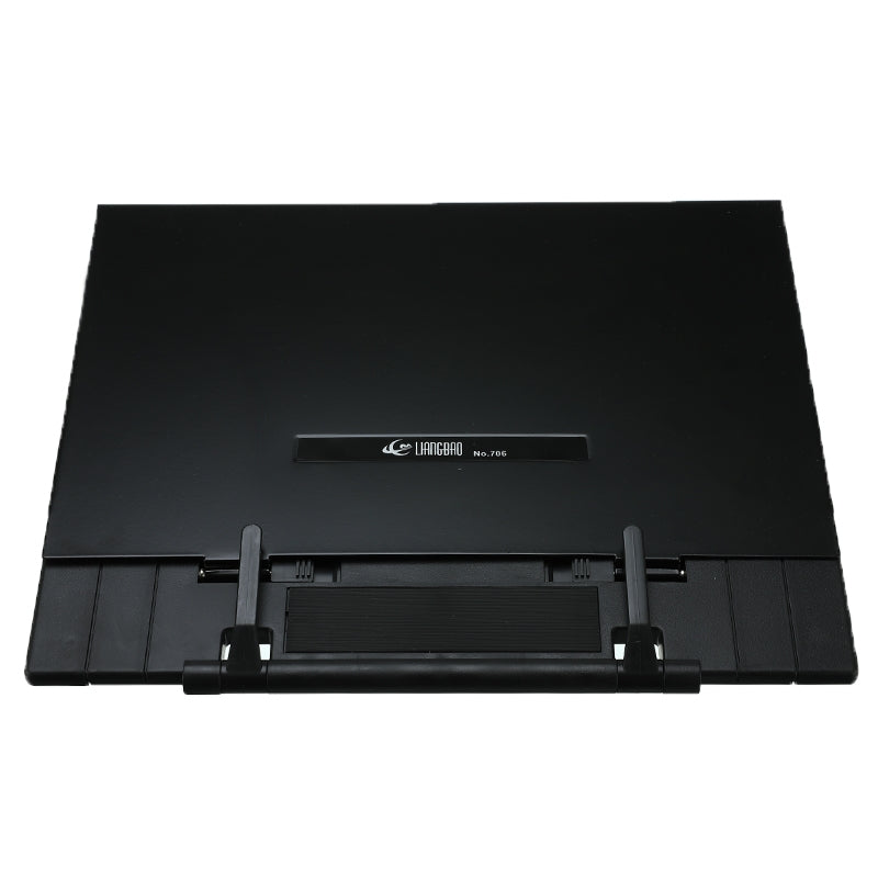 ELECTROPRIME Portable Lazy Book Stand Frame Reading Desk Holder with 7 Tilt Adjustable Grooves(Black)