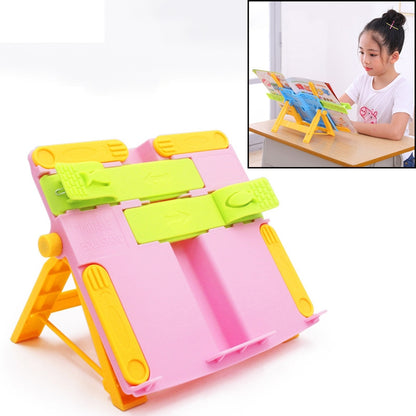 ELECTROPRIME Creative Folding Bookshelf Upgraded Portable Folding Student Book Stand Book Holder(Pink)