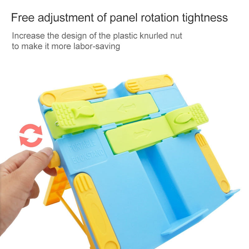 ELECTROPRIME Creative Folding Bookshelf Upgraded Portable Folding Student Book Stand Book Holder(Pink)
