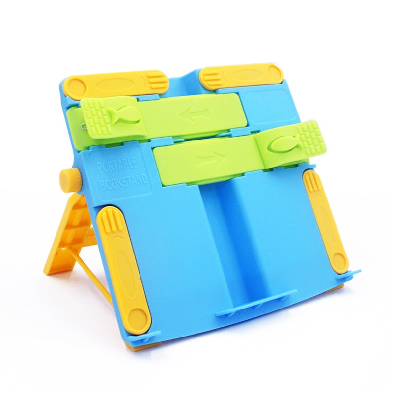 ELECTROPRIME Creative Folding Bookshelf Upgraded Portable Folding Student Book Stand Book Holder(Blue)