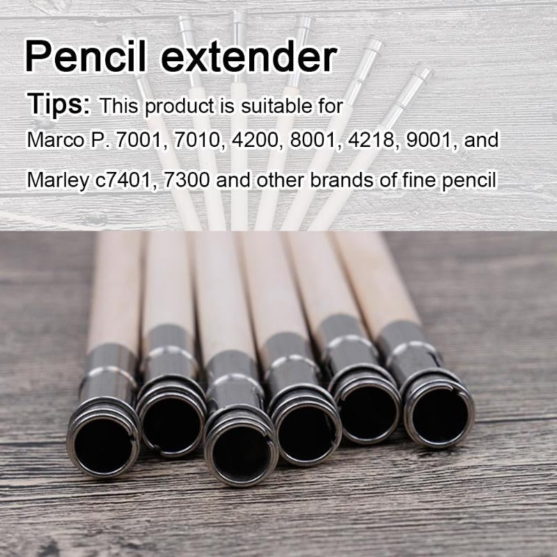 ELECTROPRIME 2 PCS Wood Single Head Pencil Extender Holder Sketch School Office Art Write Tool