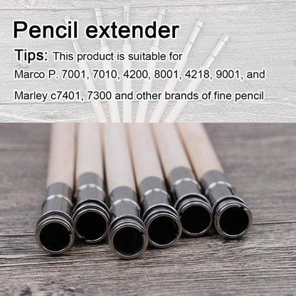 ELECTROPRIME 2 PCS Wood Single Head Pencil Extender Holder Sketch School Office Art Write Tool
