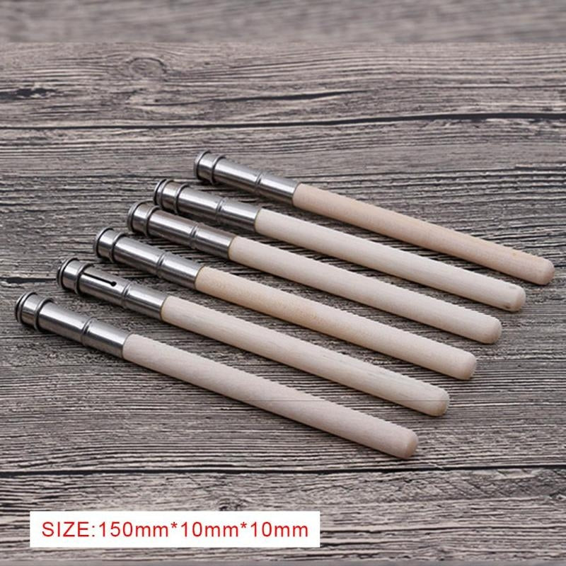 ELECTROPRIME 2 PCS Wood Single Head Pencil Extender Holder Sketch School Office Art Write Tool