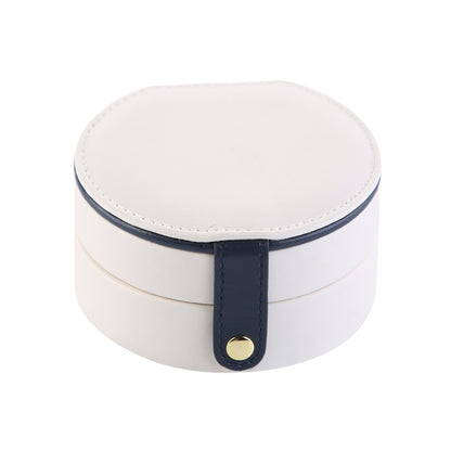 ELECTROPRIME 2 Tiers Jewelry Portable Box Makeup Earrings Case Storage Organizer Container(White)
