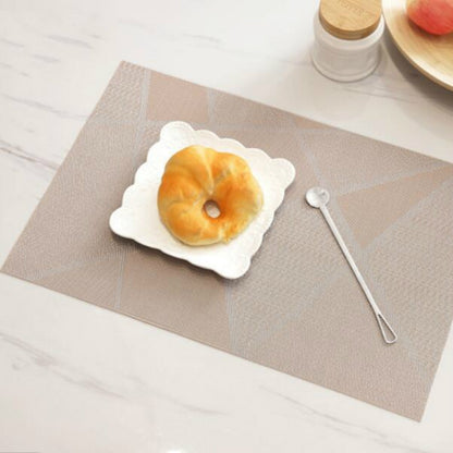 ELECTROPRIME 6PCS Creative Environmentally Friendly Simple Table Mats Coffee Cup Pad, Size: 30x45cm(Beige)