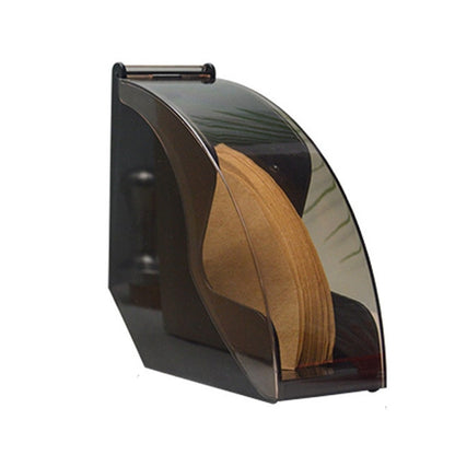 ELECTROPRIME Filter Paper Holder Tapered Filter Paper Box Filtering Paper Storage Rack Stand Coffee Tools with Dust-Proof Cover