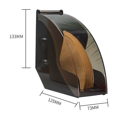 ELECTROPRIME Filter Paper Holder Tapered Filter Paper Box Filtering Paper Storage Rack Stand Coffee Tools with Dust-Proof Cover