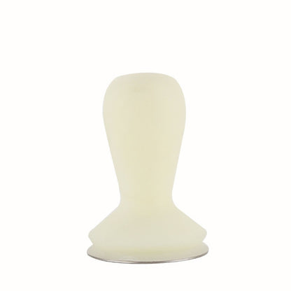 ELECTROPRIME 58mm Coffee Tamper Coloured Silicone Frosted Handle Coffee Hammer 304 Stainless Steel Powder Press Coffee Accessories Milk White