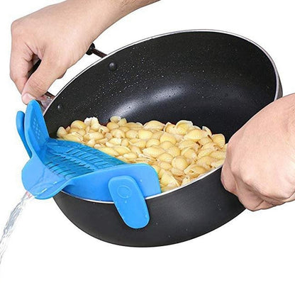 ELECTROPRIME Silicone Pot Filter Kitchen Clip Pot Filter Drain Excess Liquid Drain Pasta Vegetable Cookware