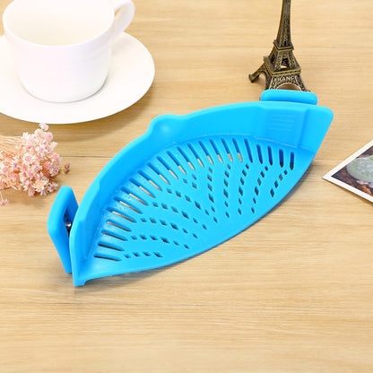 ELECTROPRIME Silicone Pot Filter Kitchen Clip Pot Filter Drain Excess Liquid Drain Pasta Vegetable Cookware