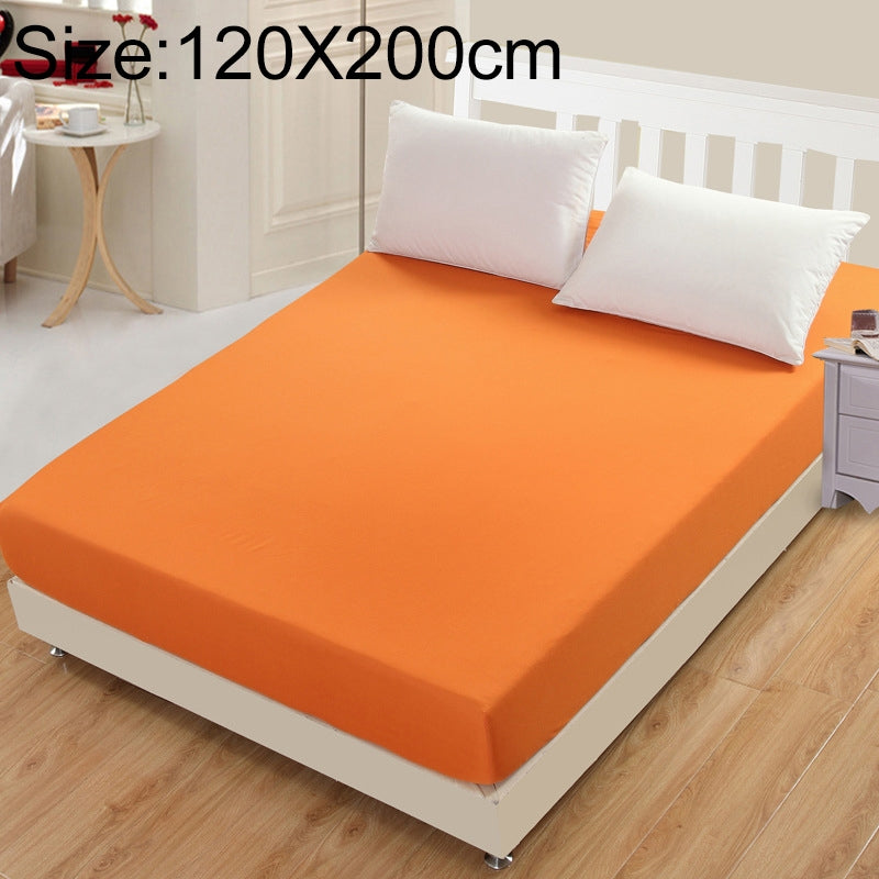 ELECTROPRIME Plain Mattress Protector Bed Mat Mattress Cover Fitted Sheet, Size:120X200cm(Orange)