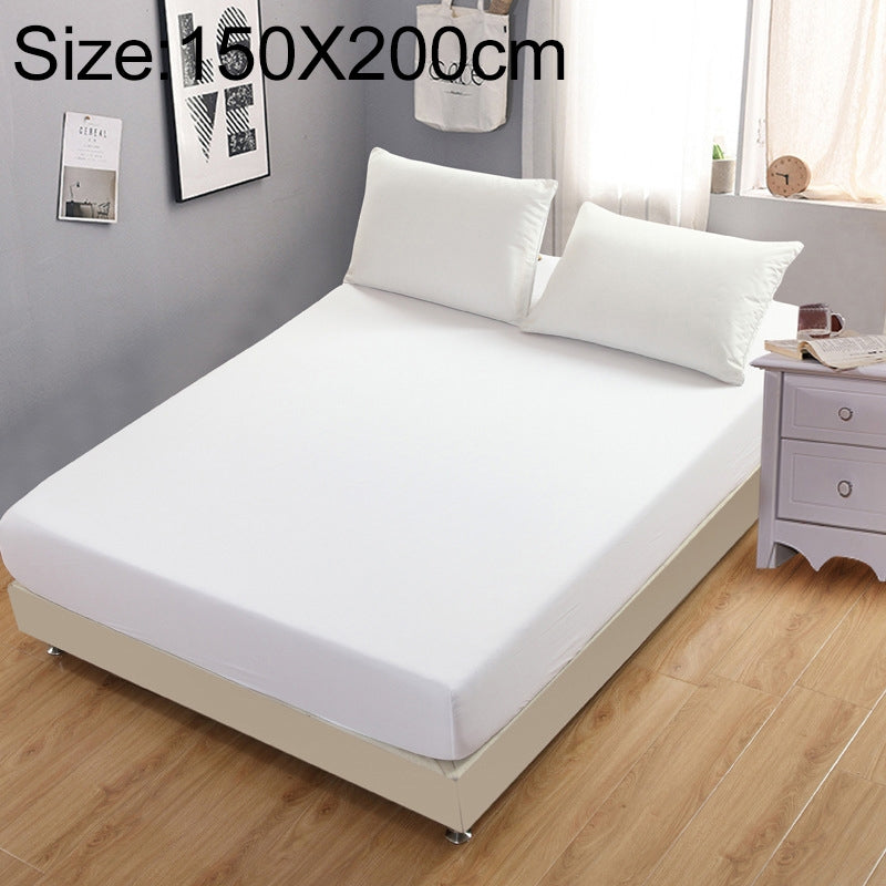 ELECTROPRIME Plain Mattress Protector Bed Mat Mattress Cover Fitted Sheet, Size:150X200cm(Beige White)