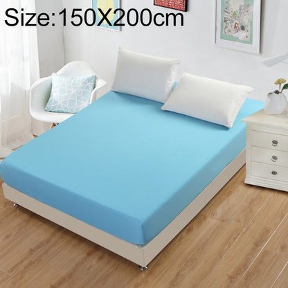 ELECTROPRIME Plain Mattress Protector Bed Mat Mattress Cover Fitted Sheet, Size:150X200cm(Brilliant Blue)