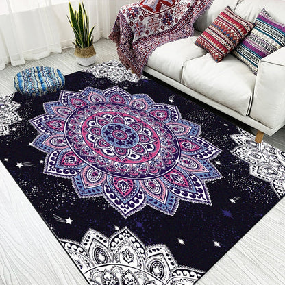 ELECTROPRIME National Style Abstract Dark Blue Art Carpets Living Room Bedroom Floor Mat, Size:80x160cm