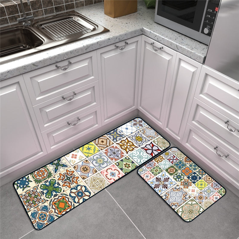 ELECTROPRIME Modern Geometric Kitchen Anti-skid Mat Rugs Carpets, Size:50x160cm