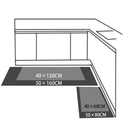 ELECTROPRIME Modern Geometric Kitchen Anti-skid Mat Rugs Carpets, Size:50x160cm