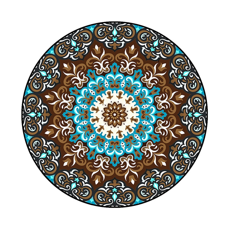 ELECTROPRIME Ethnic Carpet Camel Mandala Flower Carpet Non-slip Floor Mat, Size:Diameter 100cm(Flower)