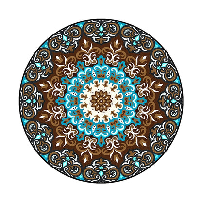 ELECTROPRIME Ethnic Carpet Camel Mandala Flower Carpet Non-slip Floor Mat, Size:Diameter 100cm(Flower)