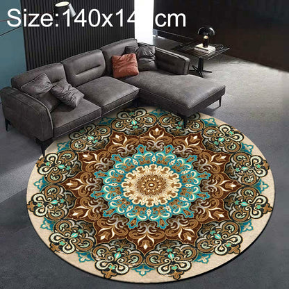 ELECTROPRIME Ethnic Carpet Camel Mandala Flower Carpet Non-slip Floor Mat, Size:Diameter 140cm(Gray)