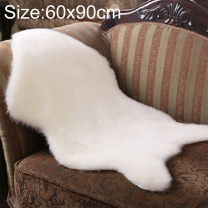 ELECTROPRIME Imitation Wool Soft Home Living Room Carpet Sofa Cushion Mats, Size: 60x90cm(White)
