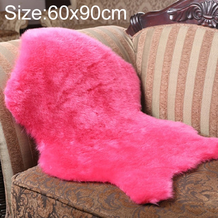 ELECTROPRIME Imitation Wool Soft Home Living Room Carpet Sofa Cushion Mats, Size: 60x90cm(Pink)
