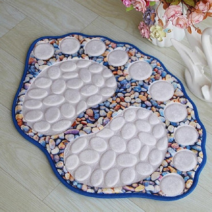 ELECTROPRIME Foot-type 3D Pebbles Embossed Ankle Anti Slip Absorbent Mat, Size:40x60cm(Pebble)