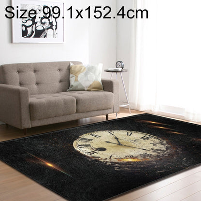 ELECTROPRIME Retro Mat Flannel Velvet Carpet Play Basketball Game Mats Baby Crawling Bed Rugs, Size:99.1x152.4cm(Watch)