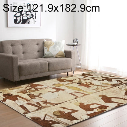 ELECTROPRIME Retro Mat Flannel Velvet Carpet Play Basketball Game Mats Baby Crawling Bed Rugs, Size:121.9x182.9cm(Labor Tribe)