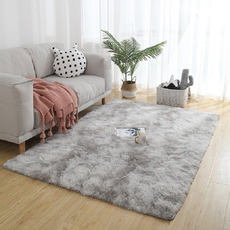 ELECTROPRIME Simple Sofa Bedside Gradient Carpet Living Room Bedroom Mat, Color:Light Grey, Size:40x60cm