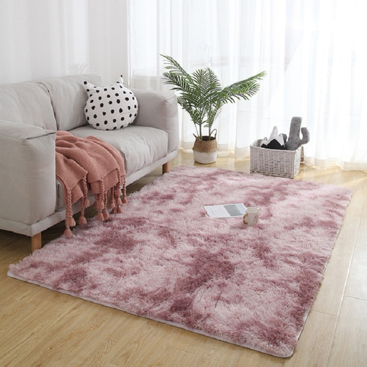 ELECTROPRIME Simple Sofa Bedside Gradient Carpet Living Room Bedroom Mat, Color:Pink, Size:50x80cm
