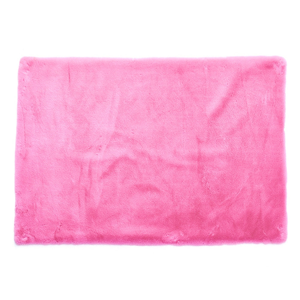 ELECTROPRIME Rug Artificial Rabbit Hair Carpet Non-slip Floor Mats for Living Room Bedroom Balcony Home Decoration, Size:600x1200mm(Pink)