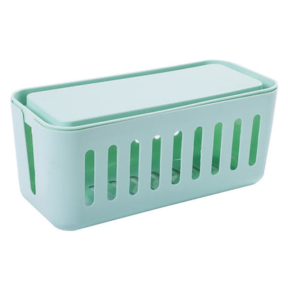 ELECTROPRIME Safety Household Desktop Power Cable Storage Box Charger Socket Organizer(Green)