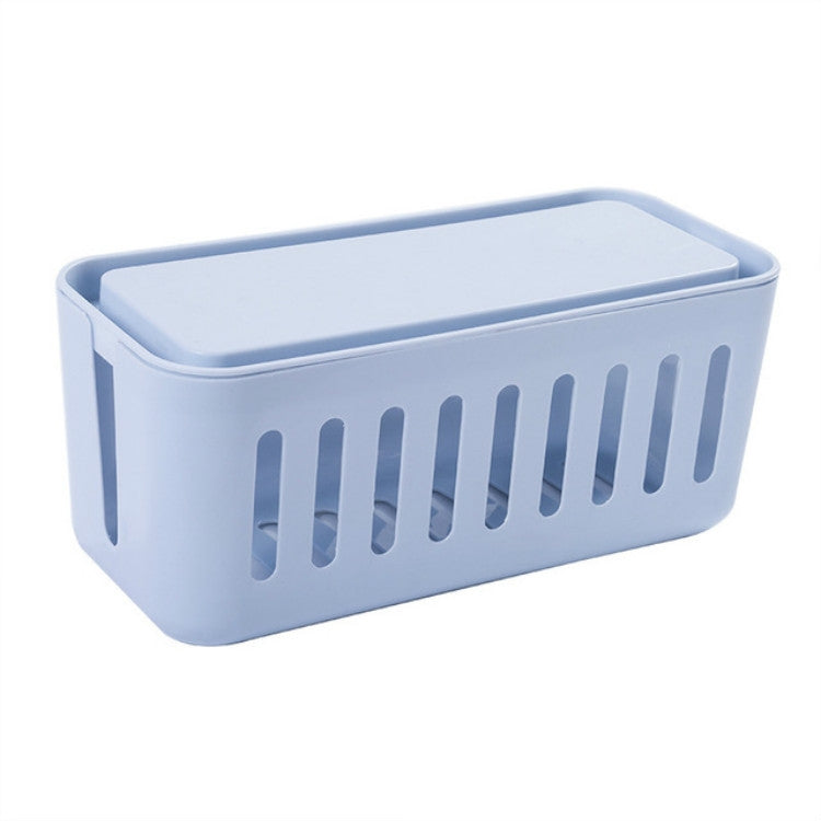 ELECTROPRIME Safety Household Desktop Power Cable Storage Box Charger Socket Organizer(Blue)