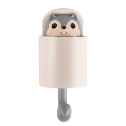 ELECTROPRIME Squirrel Creative Hook Strong Adhesive Wall Hanging(Gray)