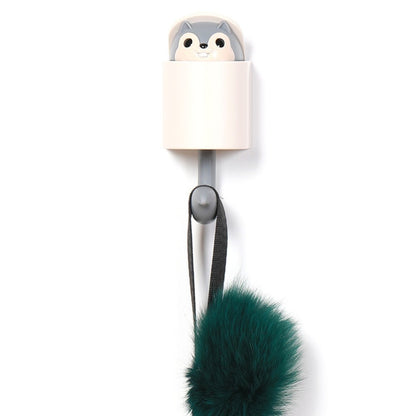 ELECTROPRIME Squirrel Creative Hook Strong Adhesive Wall Hanging(Gray)