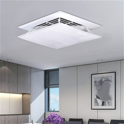 ELECTROPRIME Central Air Conditioning Wind Shield Wall-Mounted Anti Direct Blowing Windshield, Size:45x45cm(White)