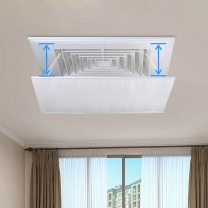 ELECTROPRIME Central Air Conditioning Wind Shield Wall-Mounted Anti Direct Blowing Windshield, Size:45x45cm(White)