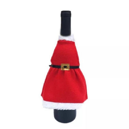 ELECTROPRIME 2 PCS Christmas Decoration Red Wine Bottle Set Christmas Items