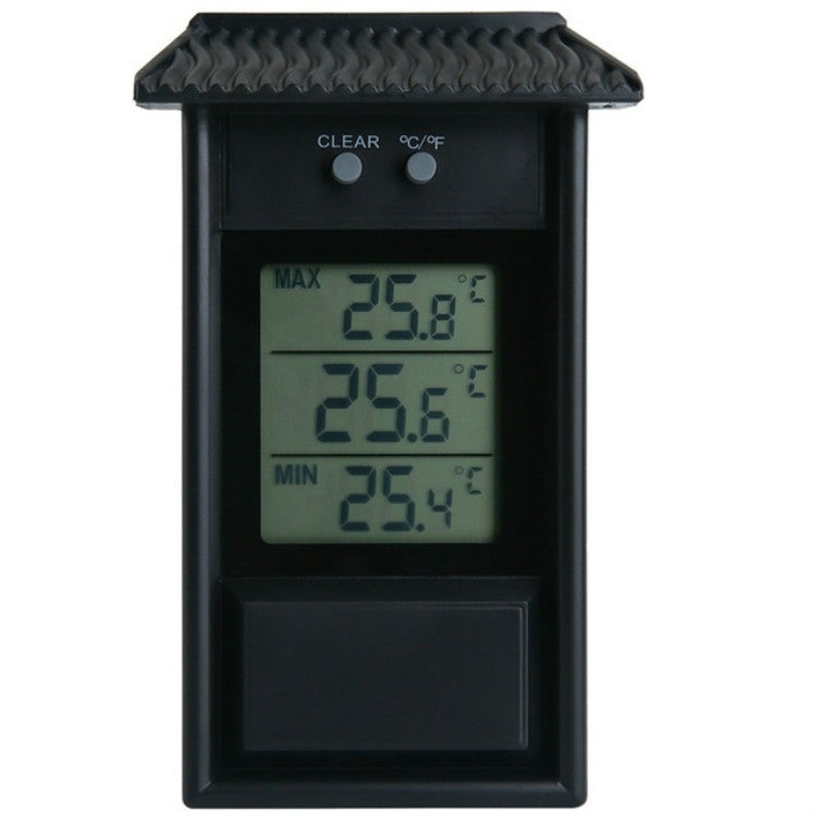 ELECTROPRIME Eaves Shape Outdoor Garden Refrigerator Waterproof Thermometer(Black)