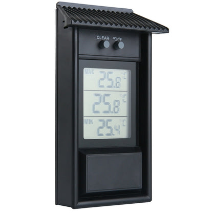 ELECTROPRIME Eaves Shape Outdoor Garden Refrigerator Waterproof Thermometer(Black)