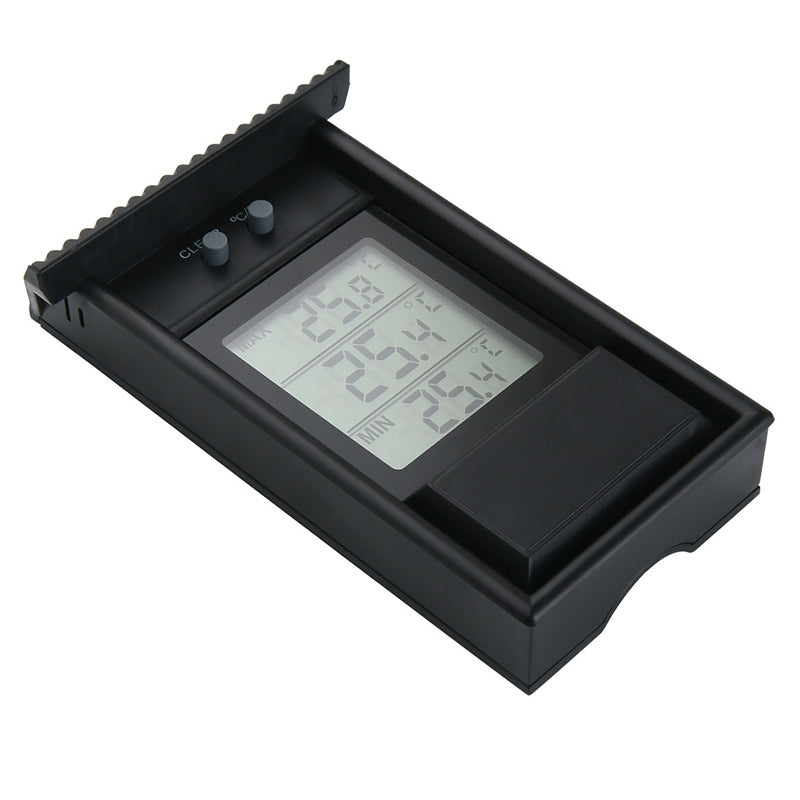 ELECTROPRIME Eaves Shape Outdoor Garden Refrigerator Waterproof Thermometer(Black)