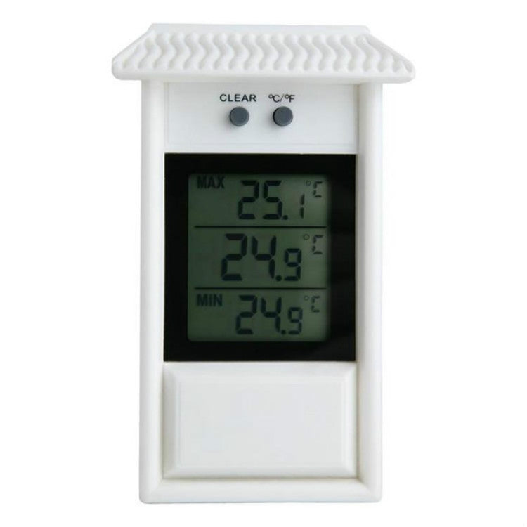 ELECTROPRIME Eaves Shape Outdoor Garden Refrigerator Waterproof Thermometer(White)
