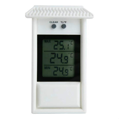 ELECTROPRIME Eaves Shape Outdoor Garden Refrigerator Waterproof Thermometer(White)