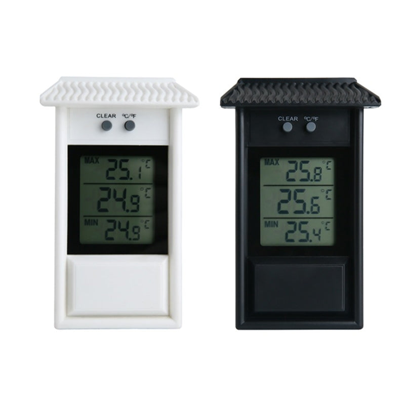 ELECTROPRIME Eaves Shape Outdoor Garden Refrigerator Waterproof Thermometer(White)
