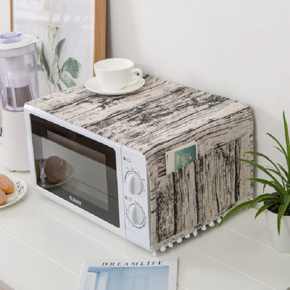 ELECTROPRIME Cotton Linen Universal Microwave Oven Dustproof Storage Cover(Wood Grain)