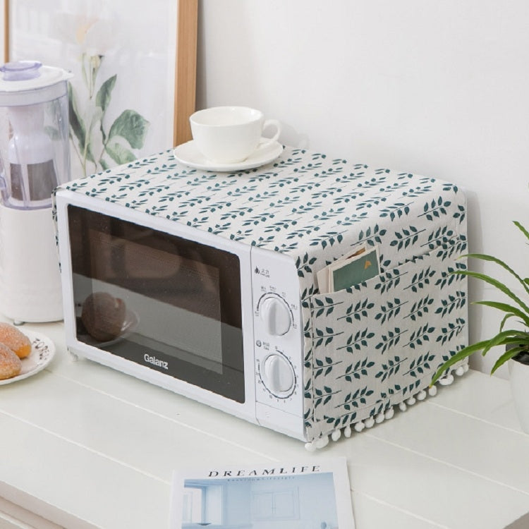 ELECTROPRIME Cotton Linen Universal Microwave Oven Dustproof Storage Cover(Green Wheat)